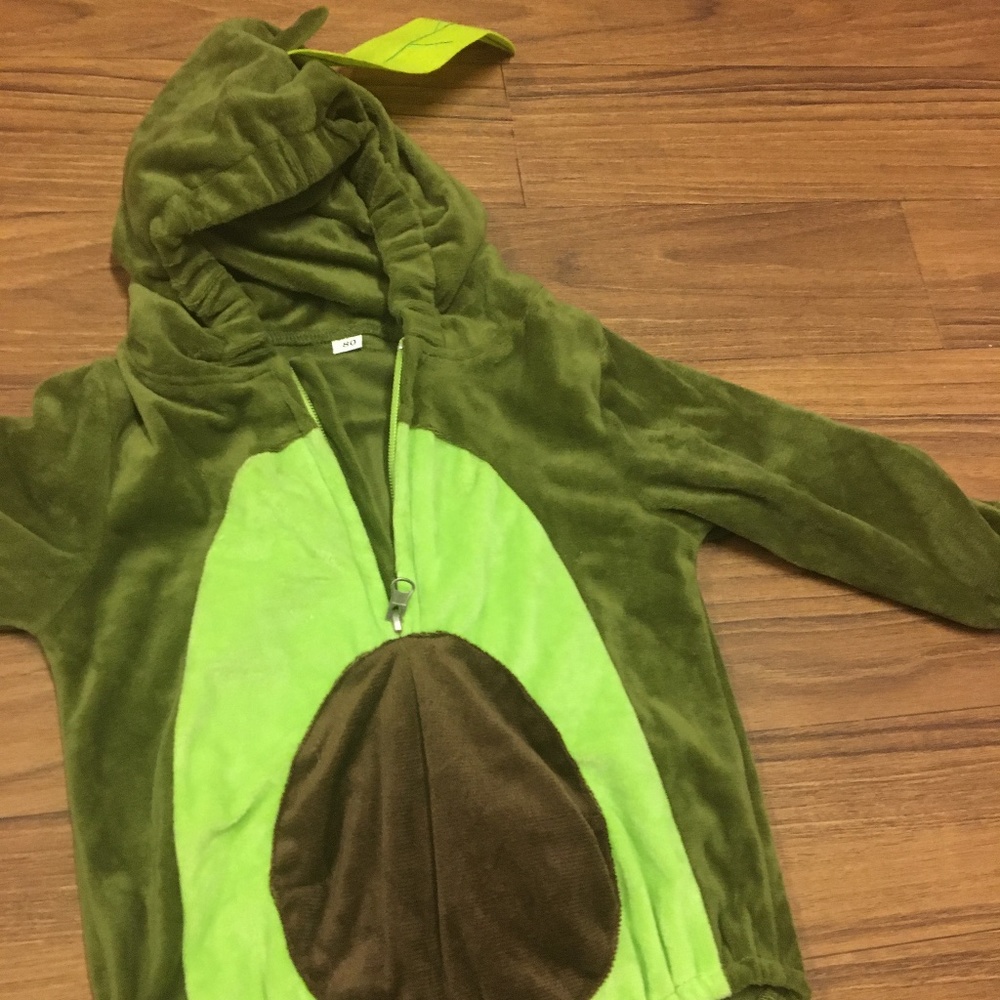 Hooded avocado romper Halloween costume
